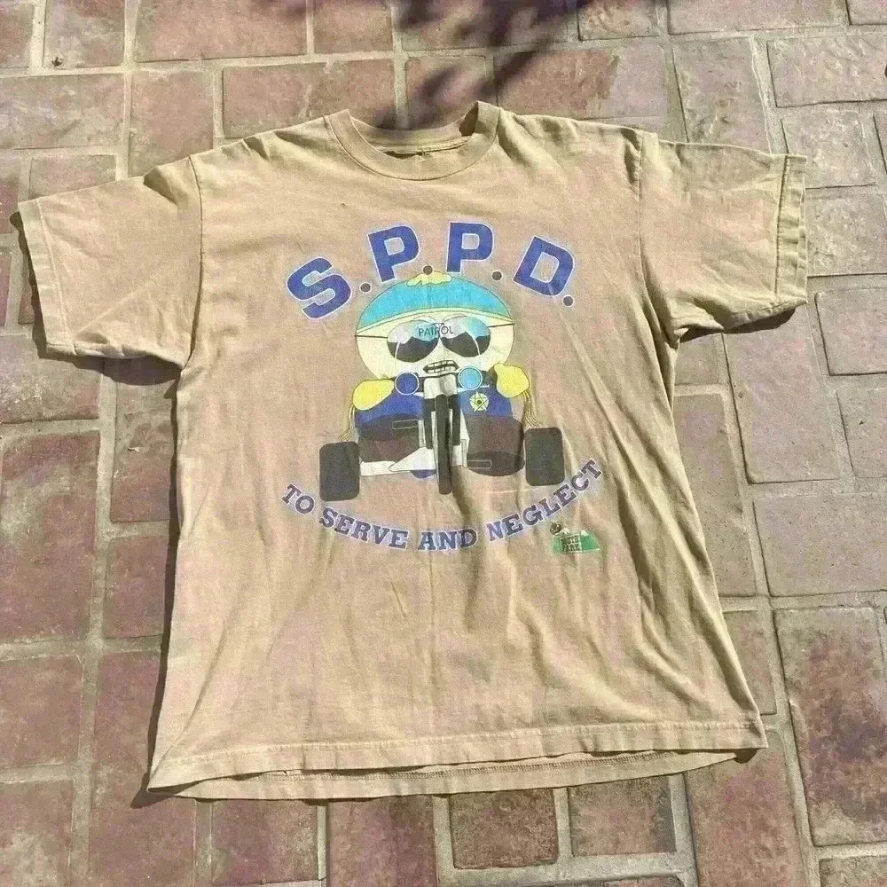 VTG '98 South Park Neglect & Serve Biege Shirt - Picture 2 of 4